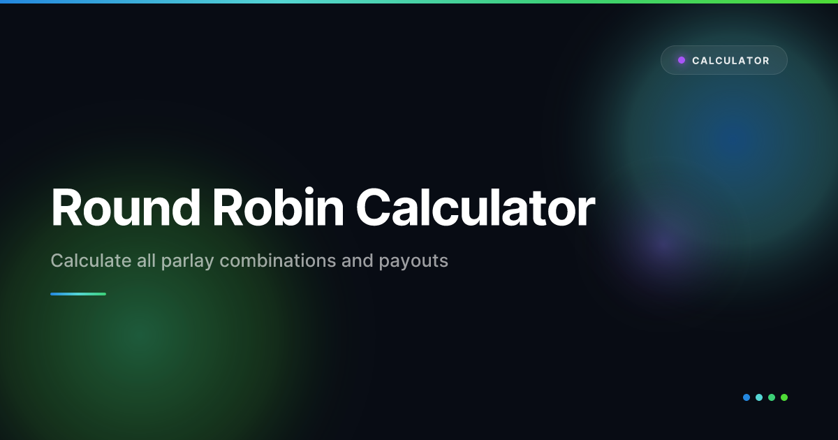 Calculadora Round Robin Gratis - Combinaciones y Pagos
